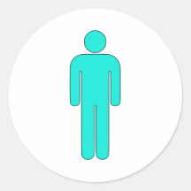 Person Man Sign Universal Silhouette Classic Comic Stickers
