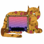 personal cat picture frame yellow