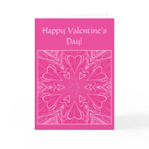 Personal Message Artistic Hearts Valentine's Card cards
