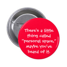 Personal Space Pinback Button