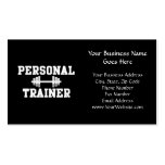 Personal Trainer Black and White Dumbell Training Business Card Template