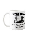 Personal Trainer Black and White Dumbell Training mugs