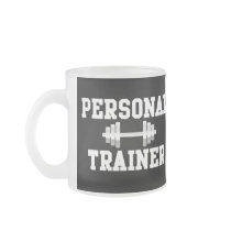 Personal Trainer Black and White Dumbell Training Mugs