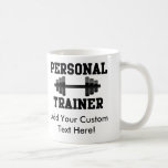 Personal Trainer Black and White Dumbell Training Mugs