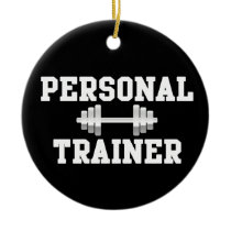 Personal Trainer Black and White Dumbell Training
