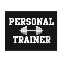Personal Trainer Black and White Dumbell Training