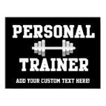 Personal Trainer Black and White Dumbell Training posters