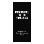 Personal Trainer Black and White Dumbell Training Rack Card Template