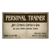 Personal Trainer Business Card