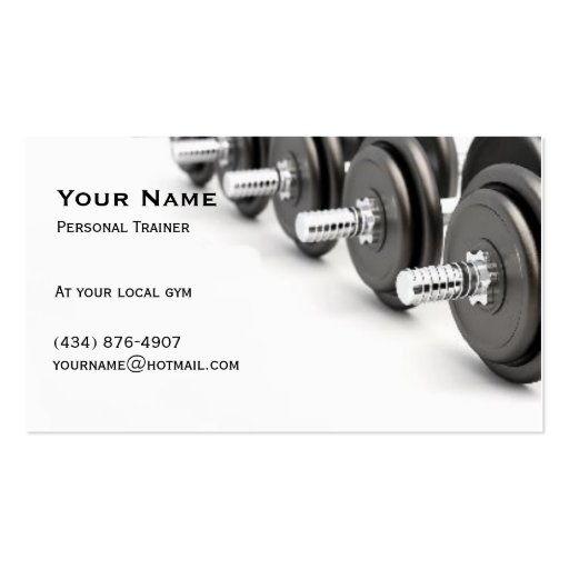 Personal Trainer Business Card Template