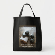 Personal Trainer or Fitness Dumbells Towel & Water Canvas Bag