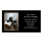 Personal Trainer or Fitness Dumbells Towel & Water Business Card Templates