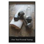 Personal Trainer or Fitness Dumbells Towel & Water flyers