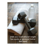 Personal Trainer or Fitness Dumbells Towel & Water posters