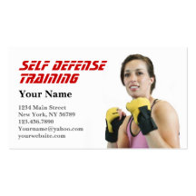 Personal Trainer Self Defence Business Cards
