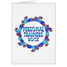 Personal Trainers Rock Red Stars Card