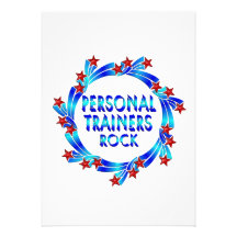 Personal Trainers Rock Red Stars Cards
