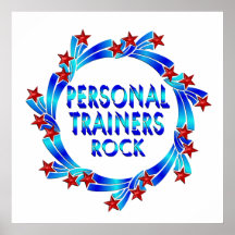 Personal Trainers Rock Red Stars Posters