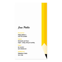 Personal Tutor Pencil Business Card