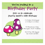 Personalised Birthday Invitation - Mushrooms