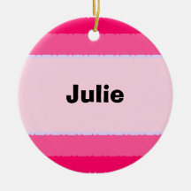 Personalised Christmas Decoration Pink Ornaments