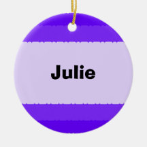 Personalised Christmas Decoration Purple Ornaments