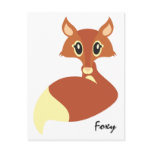 Personalised Kawaii Fox Postcard