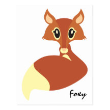 Personalised Kawaii Fox Postcard