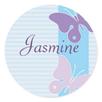 Personalised Name Sticker - Butterflies