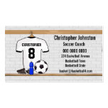 Personalised white and black football soccer Jerse Business Card Templates