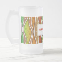 Personalizable AUTUMN STRIPES FROSTED GLASS - MUGS