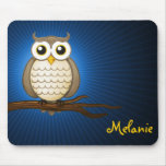 Personalizable Cute Wise Owl | Mousepad