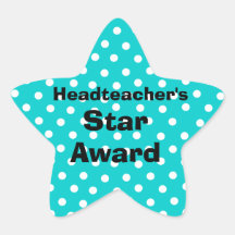 personalizable headteachers star award stickers