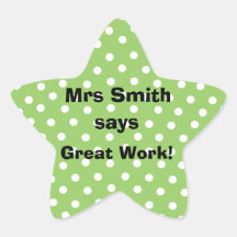 Personalizable Teacher stickers -  Great Work