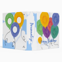 Personalize a Birthday Album 3 Ring Binder