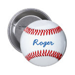 Personalize Baseball Fan Custom Name Tag buttons