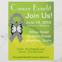 Personalize Brain Cancer Fundraising Benefit Flyer