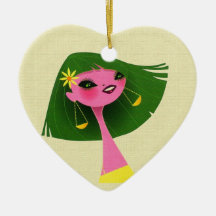 Personalize Cute Diva Ornaments