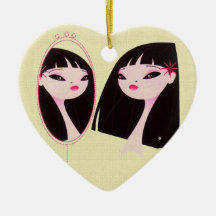 Personalize Cute Divas Christmas Tree Ornament
