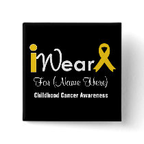 Personalize gold Ribbon Childhood Cancer
