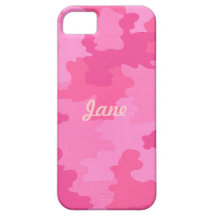Personalize Hot Pink Camouflage iPhone 5 Case