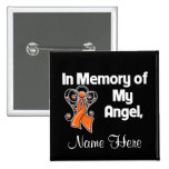Personalize In Memory of My Angel Leukaemia Pinback Button