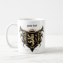Personalize Lion Crest Mugs
