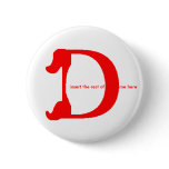 Personalize Name Button - D