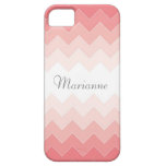 Personalize Name Pink Chevron iPhone 5 Case
