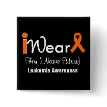 Personalize Orange Ribbon Leukaemia