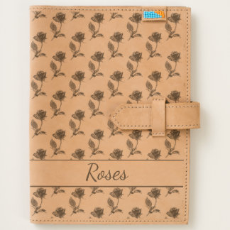 Personalize Rose Picture Pattern Etched on Leather