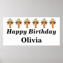 Personalize w/any name Orang Fairy Birthday Banner Poster