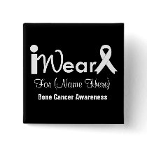 Personalize White Ribbon Bone Cancer