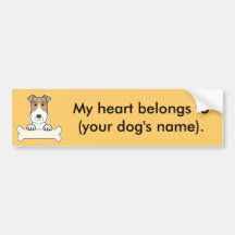 Personalize Wire Fox Terrier Bumper Sticker